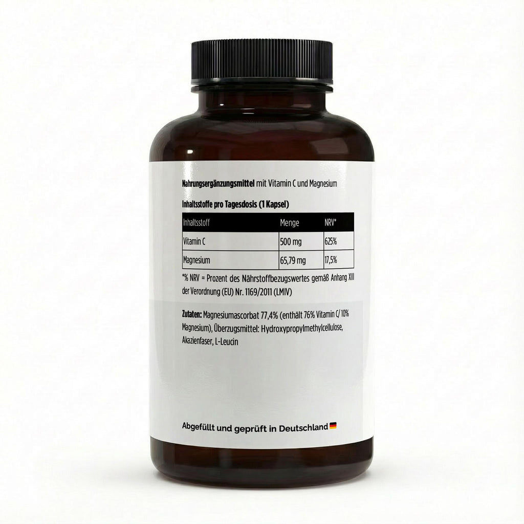 Buffered Vitamin C 500mg + Magnesium - 240 Capsules