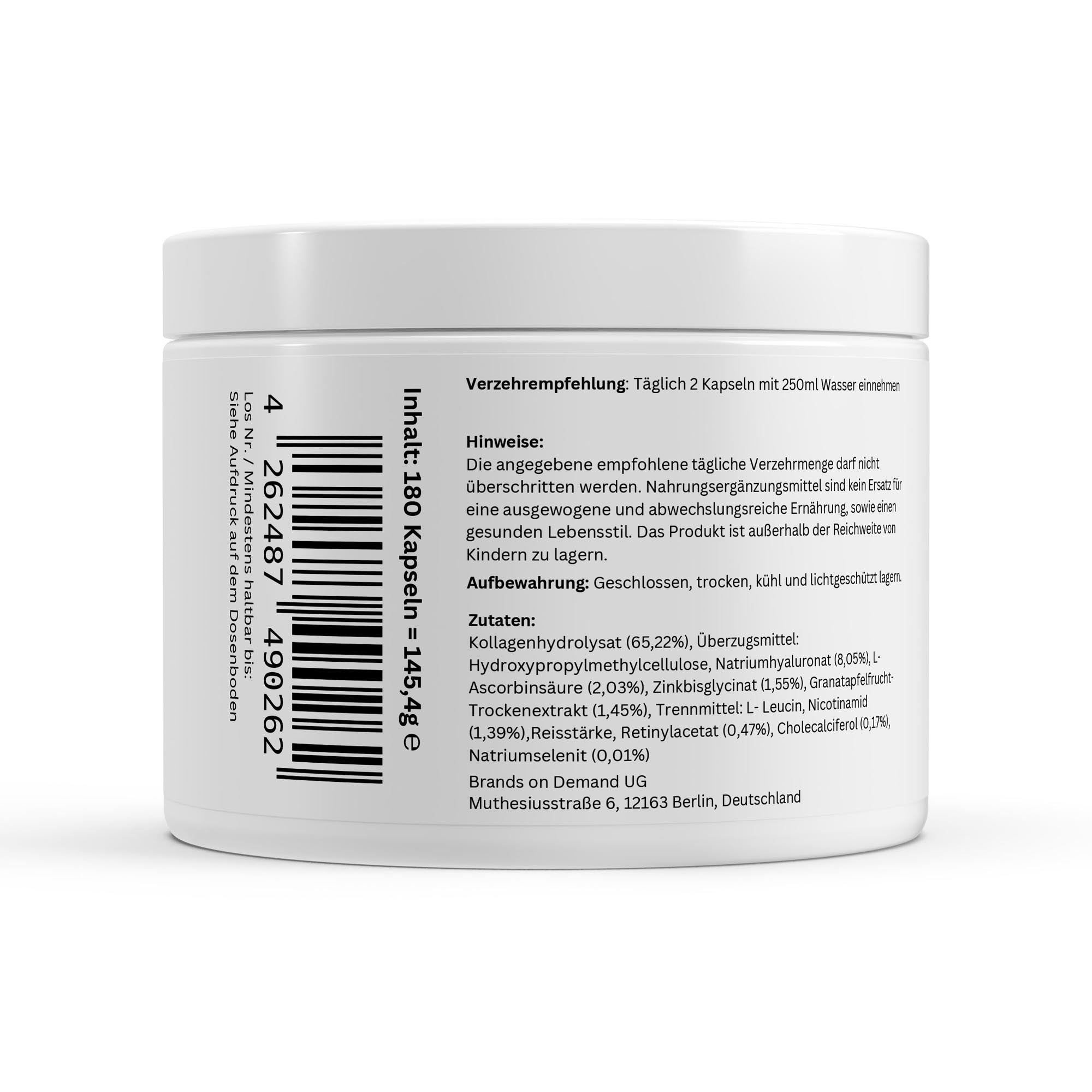 Collagen Hydrolysate PLUS Skin Hair Nails - 180 Capsules