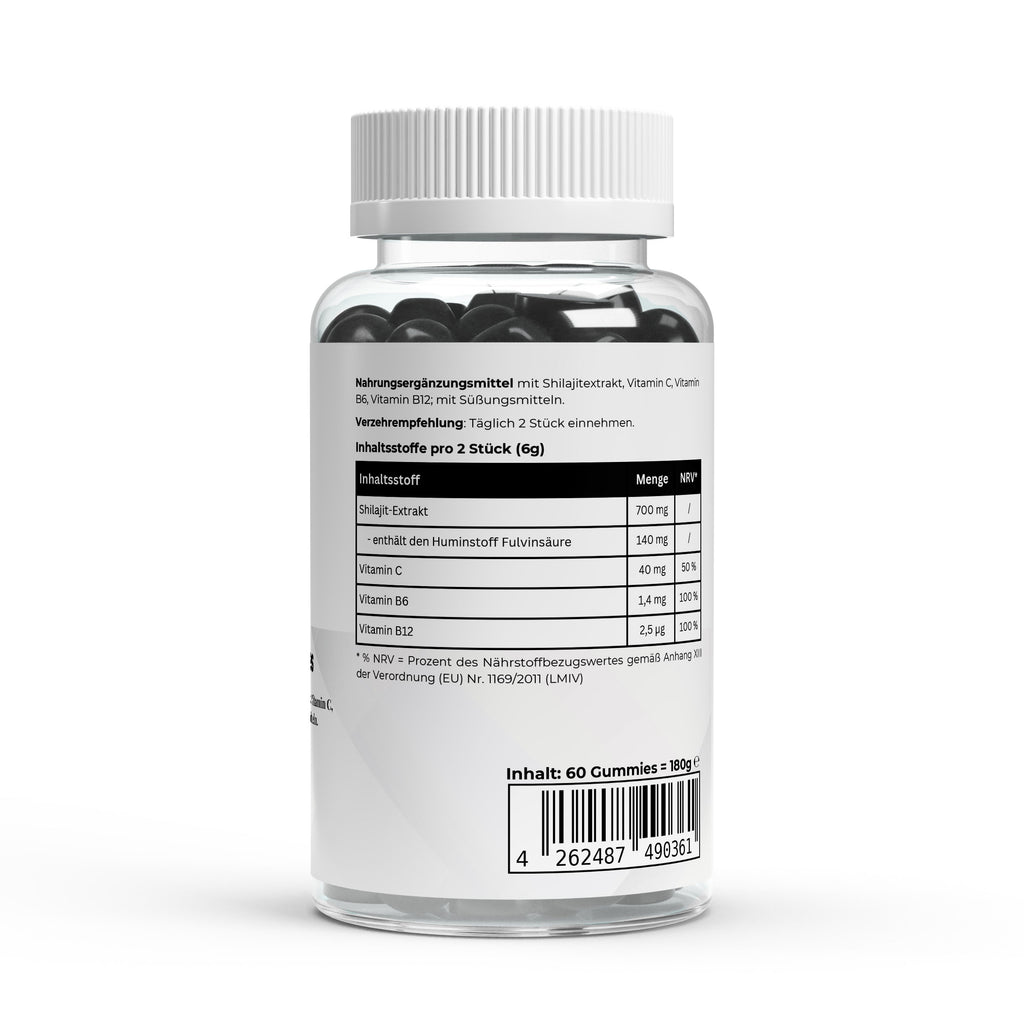 Shilajit Gummies + Vitamin C,B6, B12 - 60 pcs.