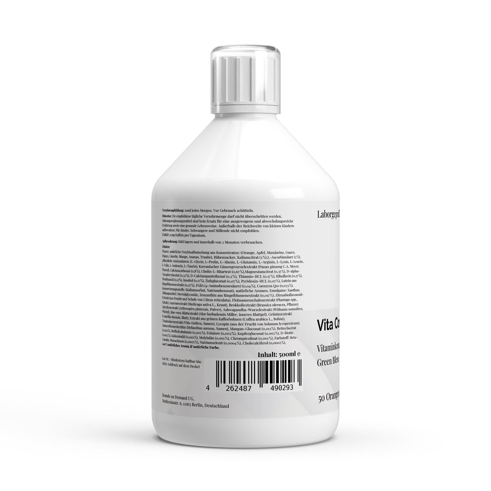 Vita Complete PLUS+ 50 vegan Shots - Fresh Orange - 500ml