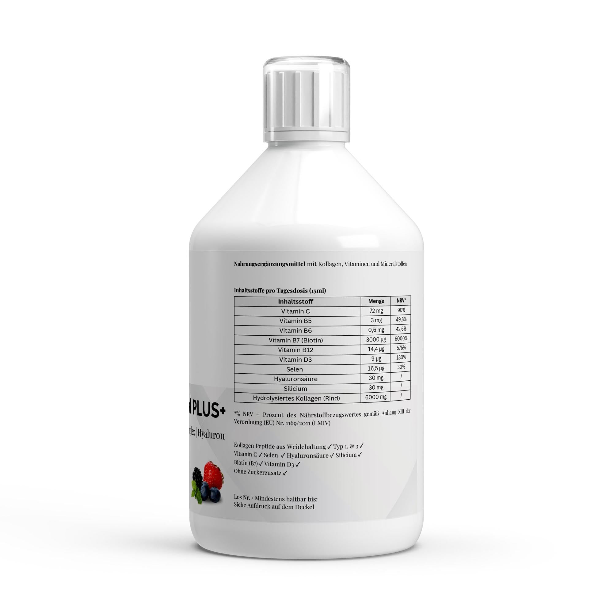 Collagen Vital PLUS+ Shots (1500 DA) - Wild Berry - 500ml