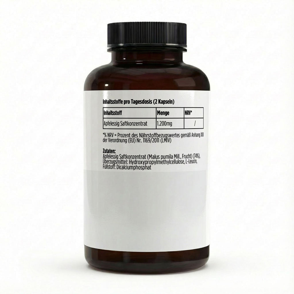 Apple Cider Vinegar Extract Capsules (600mg per capsule) - 120 vegan capsules