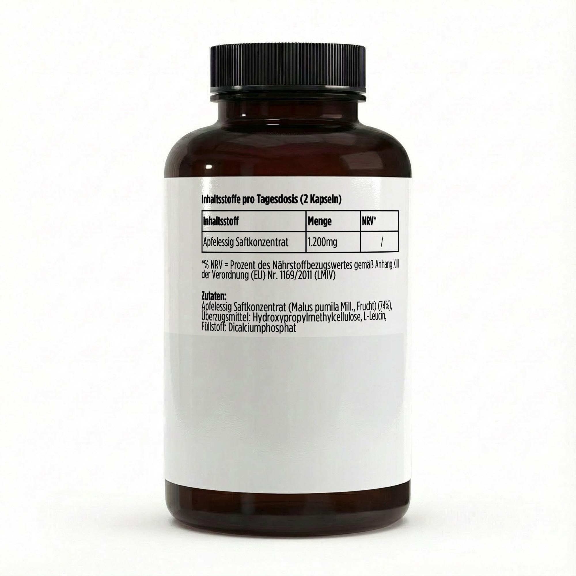 Apple Cider Vinegar Extract Capsules (600mg per capsule) - 120 vegan capsules