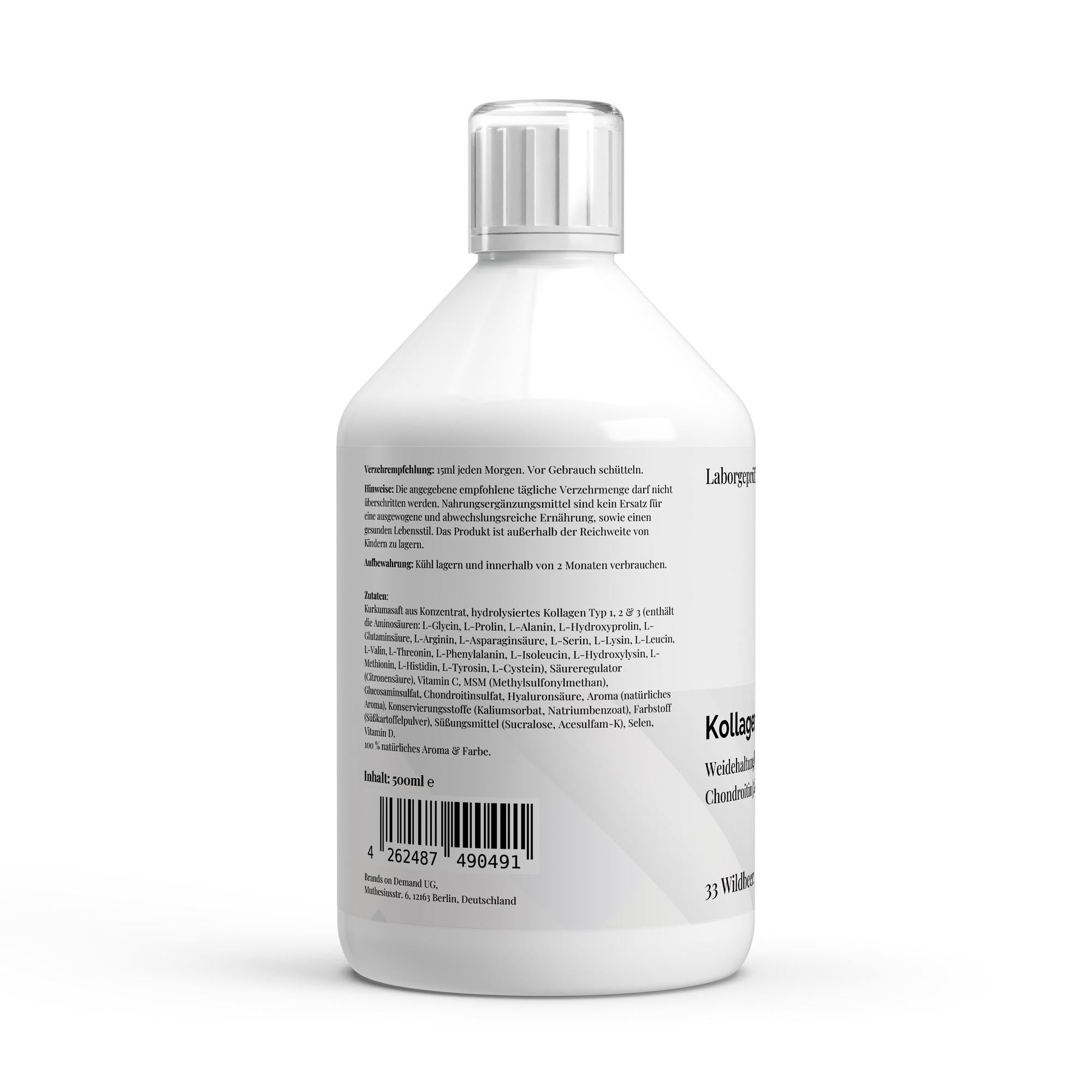 Collagen Support PLUS+ Shots (1500 DA) - Wild Berry - 500ml